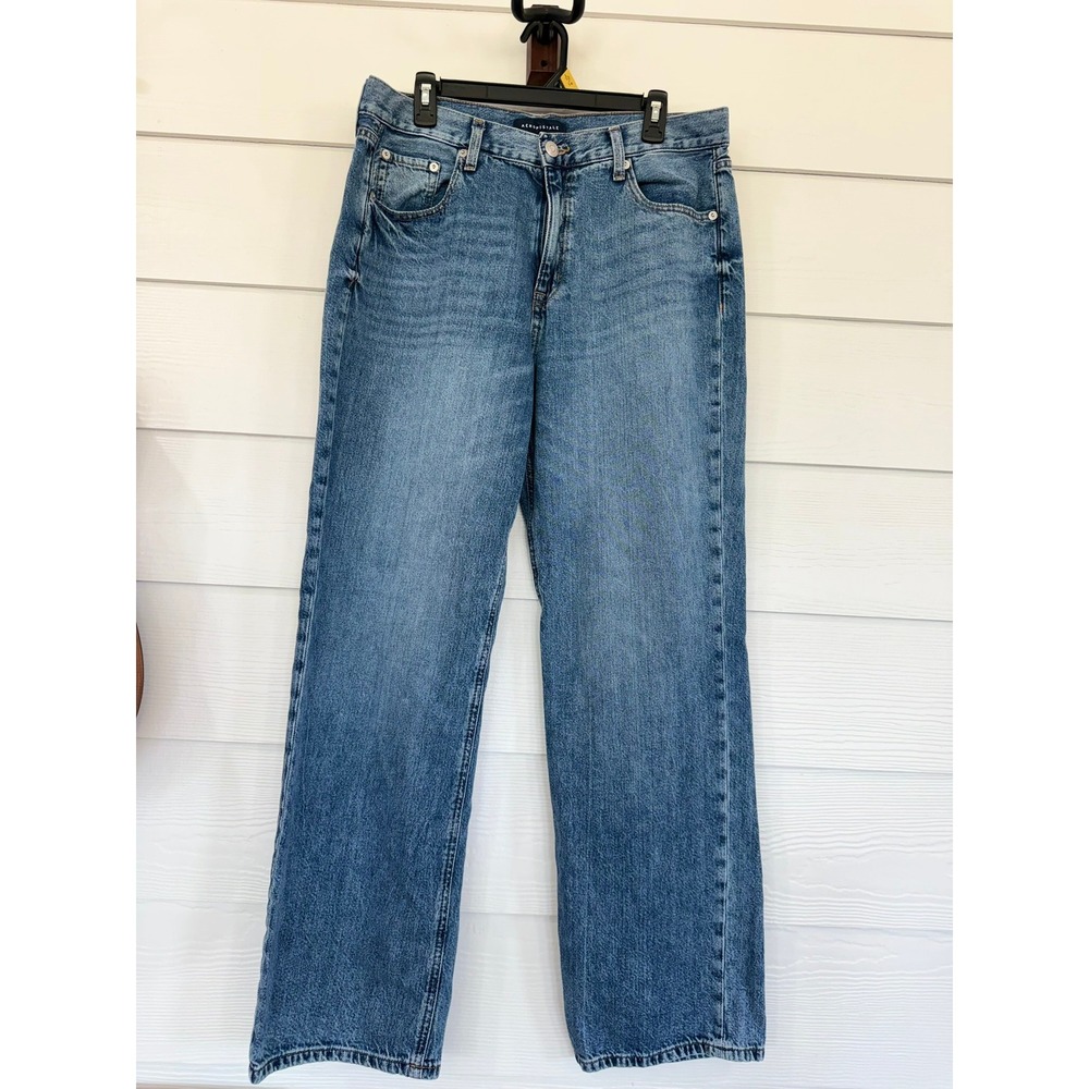 D- 38- Aeropostale High Rise Baggy Jeans Blue Medium Wash Denim 12 REG MTMLPK1